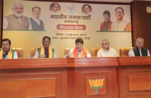 छत्तीसगढ़ सरकार के मंत्रियों की लगी क्लास, मंत्री शिवप्रकाश और प्रदेश प्रभारी नबीन ने वन टू वन की चर्चा