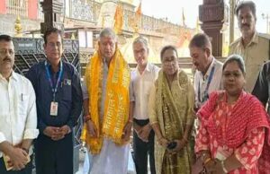 बाबा महाकाल के दर्शन करने के बाद केंद्रीय मंत्री राजीव रंजन मांगी देश में खुशहाली का आशीर्वाद