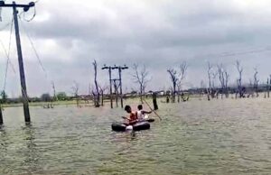 खरगोन जिले में नाव की मदद से बिजली कार्य का मेंटीनेस, ऊर्जा मंत्री तोमर ने कर्मचारियों के कार्य की प्रशंसा की
