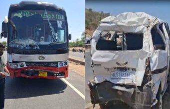 गुजरात हादसा: वैन बुरी तरह क्षतिग्रस्त, मृतकों की पहचान और जांच जारी