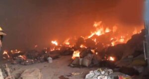 कांकेर में आग का तांडव: राइस मिल गोदाम में लगी भीषण आग, लाखों की क्षति