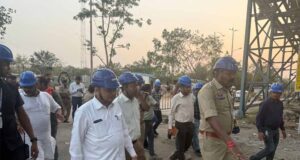 उद्योग एवं सार्वजनिक उपक्रम मंत्री लखनलाल देवांगन ने किया वेदांता पावर प्लांट के घटनास्थल का निरीक्षण