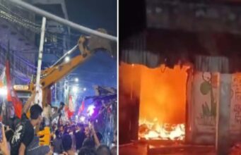 बंगाल में राजनीतिक उथल-पुथल: भीड़ ने मचाई तोड़-फोड़, कांग्रेस ने किया TMC दफ्तर पर कब्जा