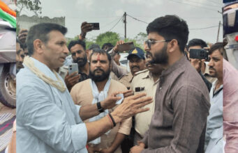 रतलाम से पैदल पहुंचे कांग्रेस कार्यकर्ता, निष्कासन रद्द करने की मांग को लेकर PCC के बाहर प्रदर्शन