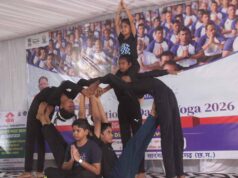 अंतर्राष्ट्रीय योग दिवस पर राजस्व मंत्री टंक राम वर्मा की मौजूदगी में 1,000 से अधिक लोगों ने किया योगाभ्यास