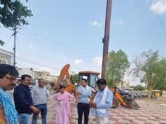 जल संसाधन विभाग और रिसाली निगम के संयुक्त अभियान में शासकीय भूमि कराई गई अतिक्रमण मुक्त