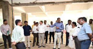 लोक निर्माण विभाग के सचिव ने निर्माणाधीन कंपोजिट बिल्डिंग के कार्यों का किया निरीक्षण