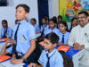 रायपुर में शाला प्रवेशोत्सव की अनोखी तस्वीर, शिक्षा मंत्री गजेन्द्र यादव ने बच्चों के साथ पढ़ाया पहाड़ा