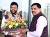 मुख्यमंत्री डॉ. यादव से केंद्रीय नागरिक उड्डयन मंत्री नायडू ने की सौजन्य भेंट