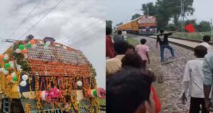 कैलारस स्टेशन पर मेमू ट्रेन के उद्घाटन में हंगामा, पूड़ी-सब्जी लेने के लिए मची अफरा-तफरी