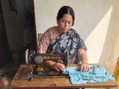 पति के निधन के बाद संभाल रही दो बच्चों की जिम्मेदारी